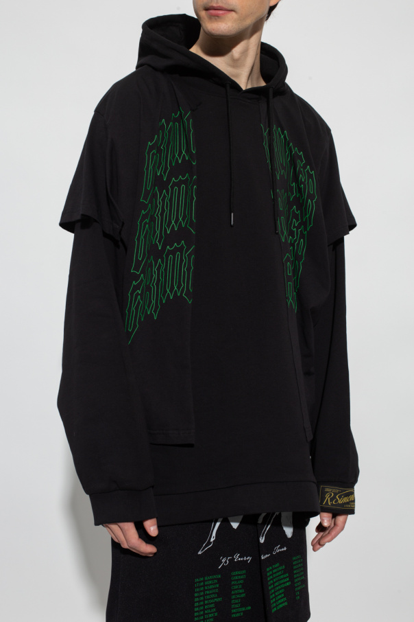 Patched hoodie Raf Simons - Lace details on bottom of shirt